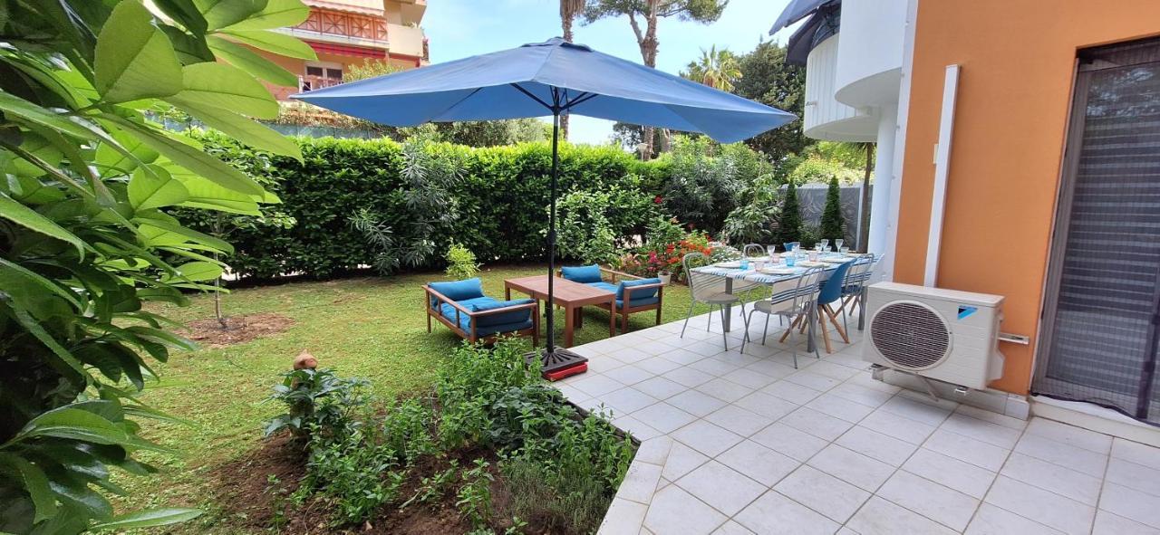 Charmant Appartement Residentiel Avec Terrasse, Jardin Privatif Et Piscine A Cannes Exteriör bild